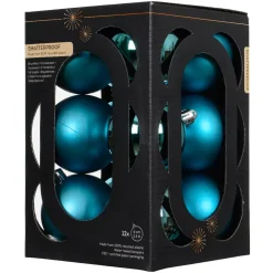 KAEMINGK Palline Di Natale-Set di 12 palline di Natale (D60 mm) Aravis Blu brillante