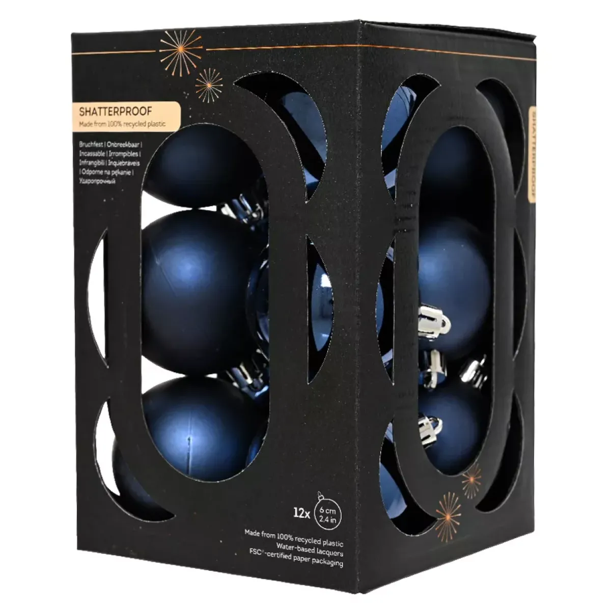 KAEMINGK Palline Di Natale-Set di 12 palline di Natale (D60 mm) Aravis