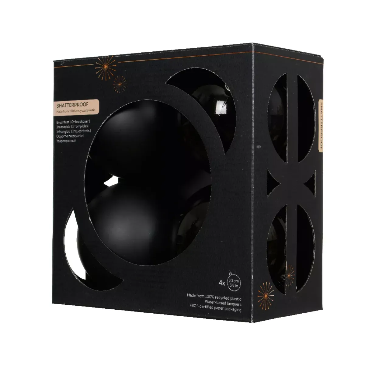 KAEMINGK Palline Di Natale-Set di 4 palline di Natale (D100 mm) Aravis