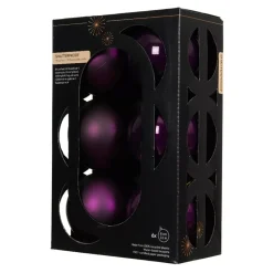 KAEMINGK Palline Di Natale-Set di 6 palline di Natale (D80 mm) Aravis Fico