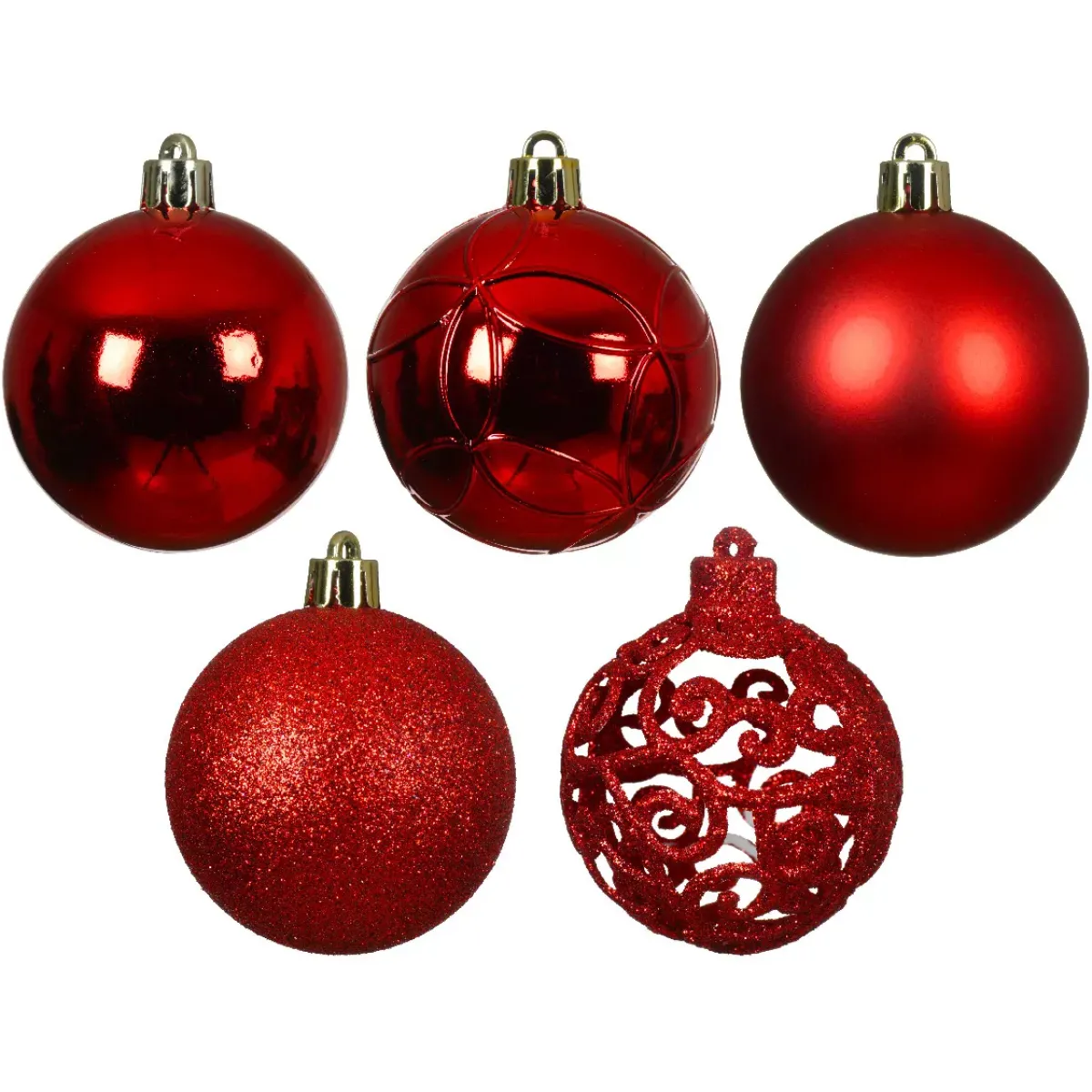 EMINZA Palline Di Natale-Set di 35 palline di Natale (D60 mm) Aravis mix