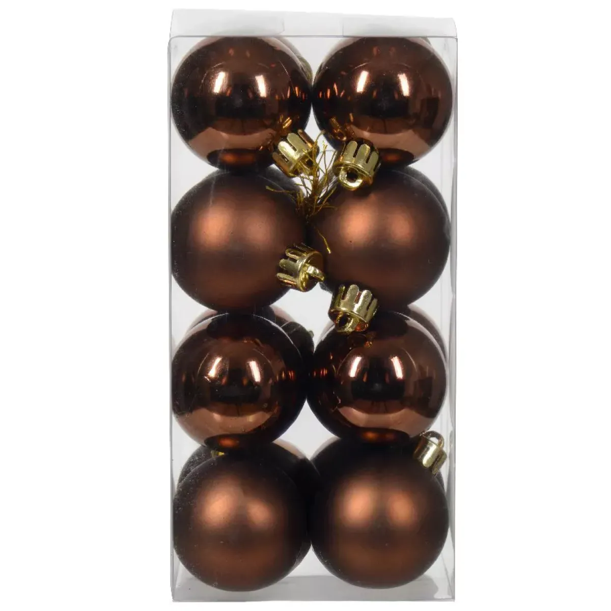 KAEMINGK Palline Di Natale-Set di 16 palline di Natale (D40 mm) Aravis Marrone