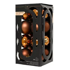 KAEMINGK Palline Di Natale-Set di 16 palline di Natale (D40 mm) Aravis Marrone