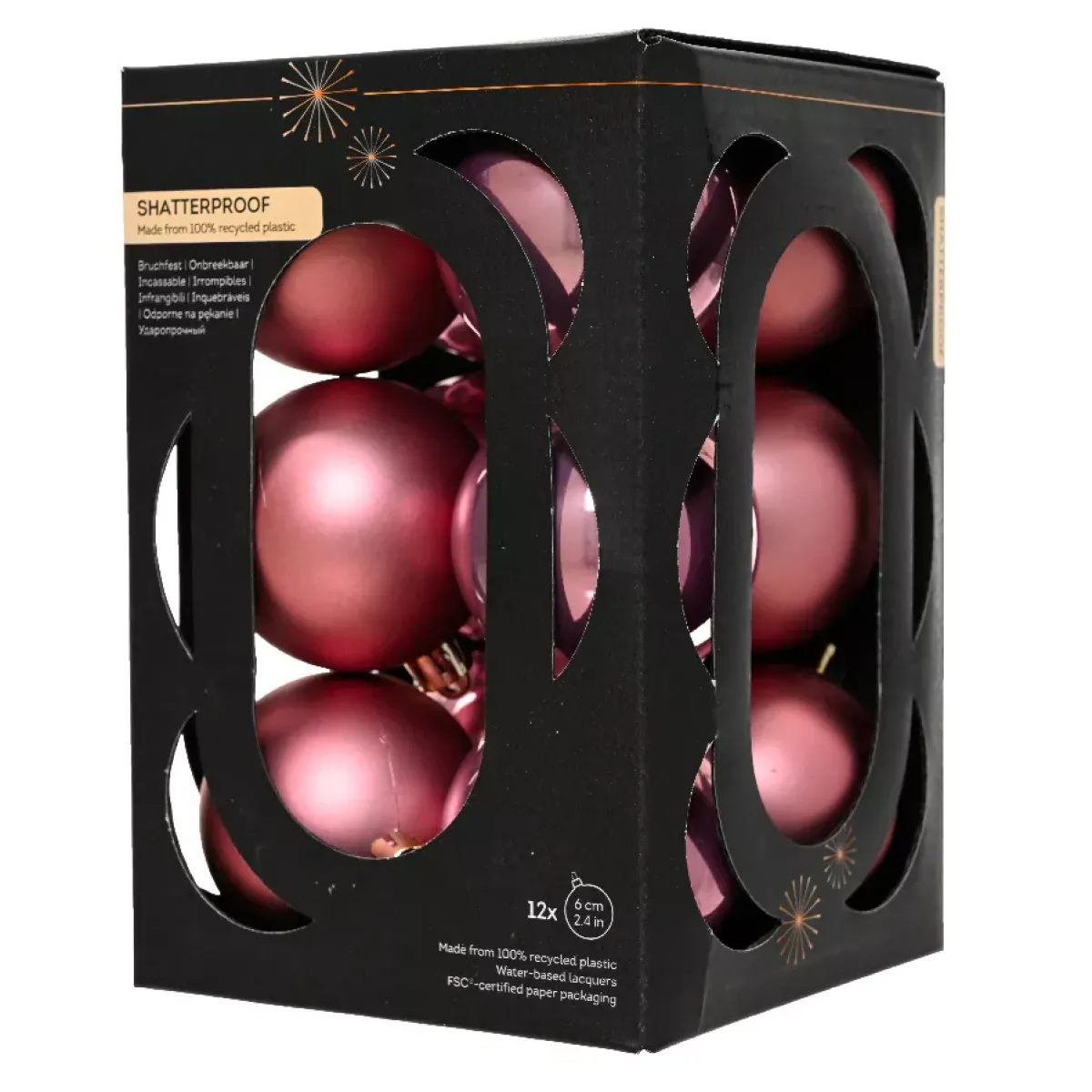 KAEMINGK Palline Di Natale-Set di 12 palline di Natale (D60 mm) Aravis