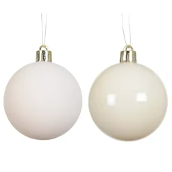 KAEMINGK Palline Di Natale-Set di 4 palline di Natale (D100 mm) Aravis Bianco lana