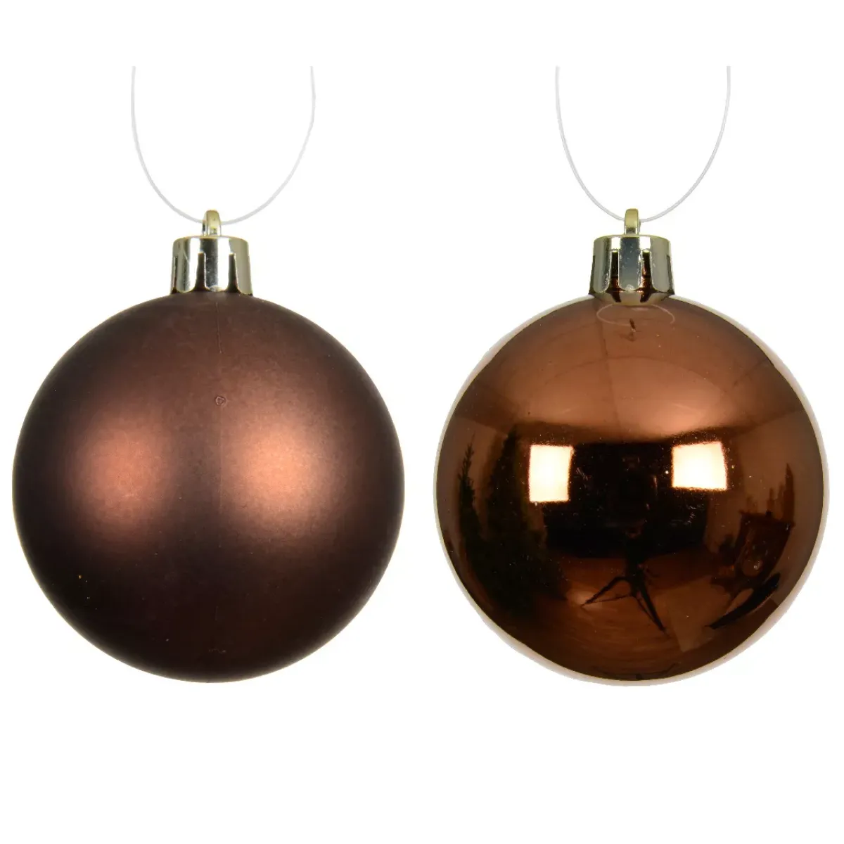 KAEMINGK Palline Di Natale-Set di 4 palline di Natale (D100 mm) Aravis Marrone