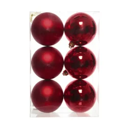 KAEMINGK Palline Di Natale-Set di 6 palline di Natale (D80 mm) Aravis