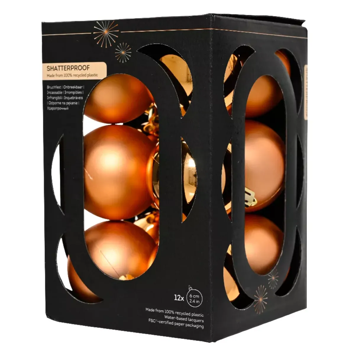 KAEMINGK Palline Di Natale-Set di 12 palline di Natale (D60 mm) Aravis
