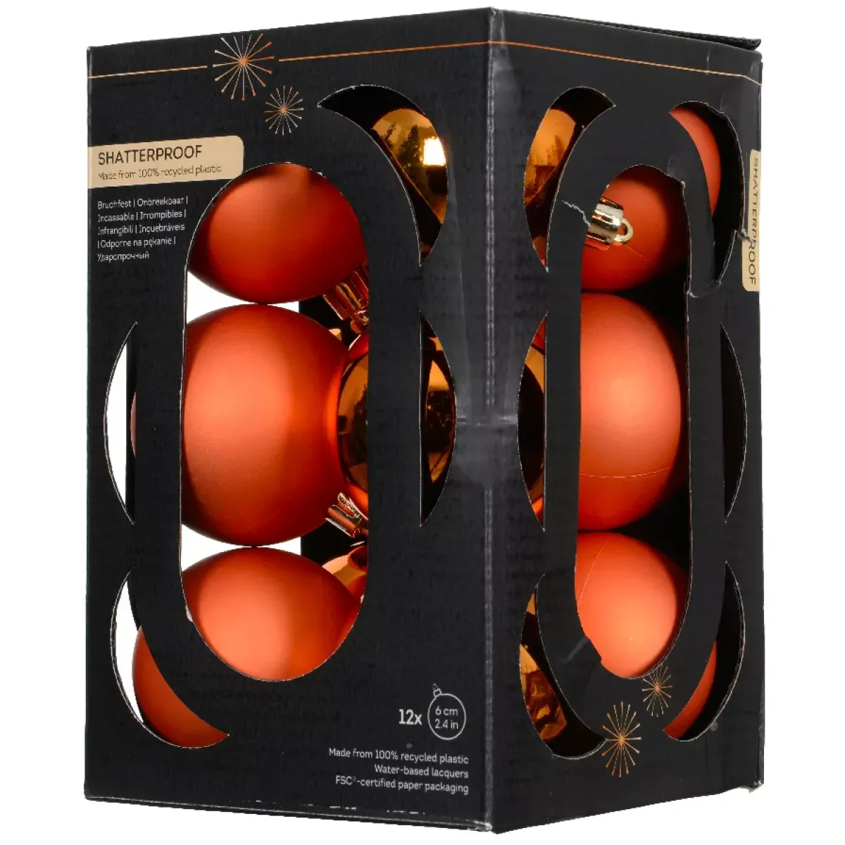 KAEMINGK Palline Di Natale-Set di 12 palline di Natale (D60 mm) Aravis