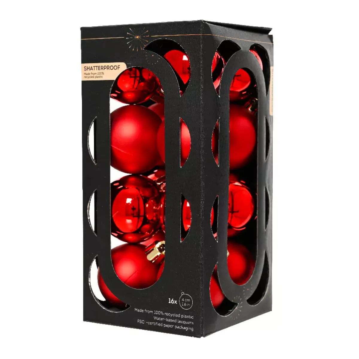 KAEMINGK Palline Di Natale-Set di 16 palline di Natale (D40 mm) Aravis