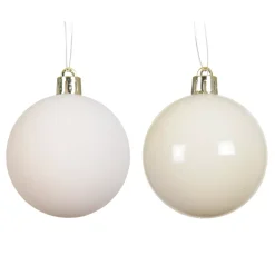 KAEMINGK Palline Di Natale-Set di 16 palline di Natale (D40 mm) Aravis Bianco lana