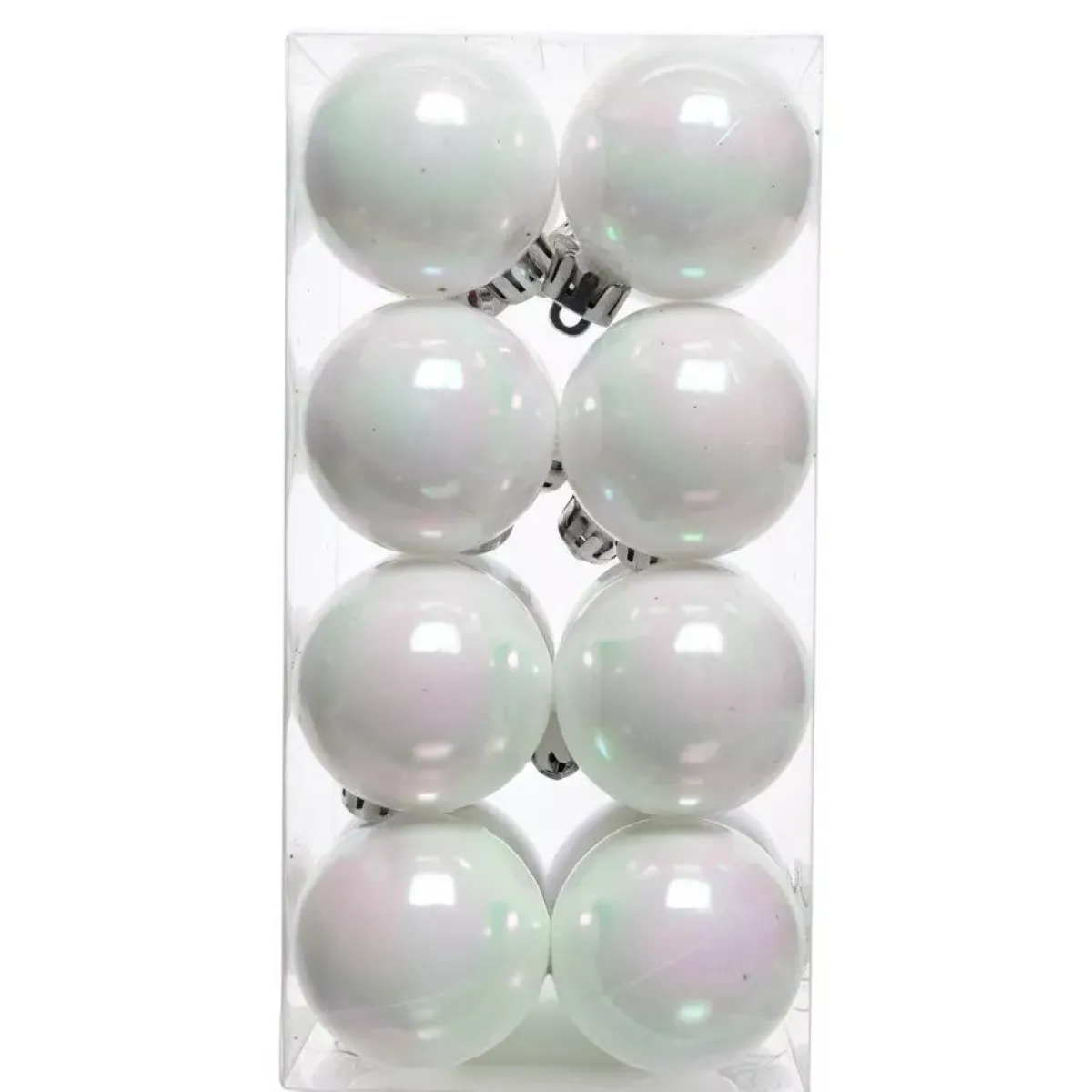 KAEMINGK Palline Di Natale-Set di 16 palline di Natale (D40 mm) Aravis Bianco iridescente