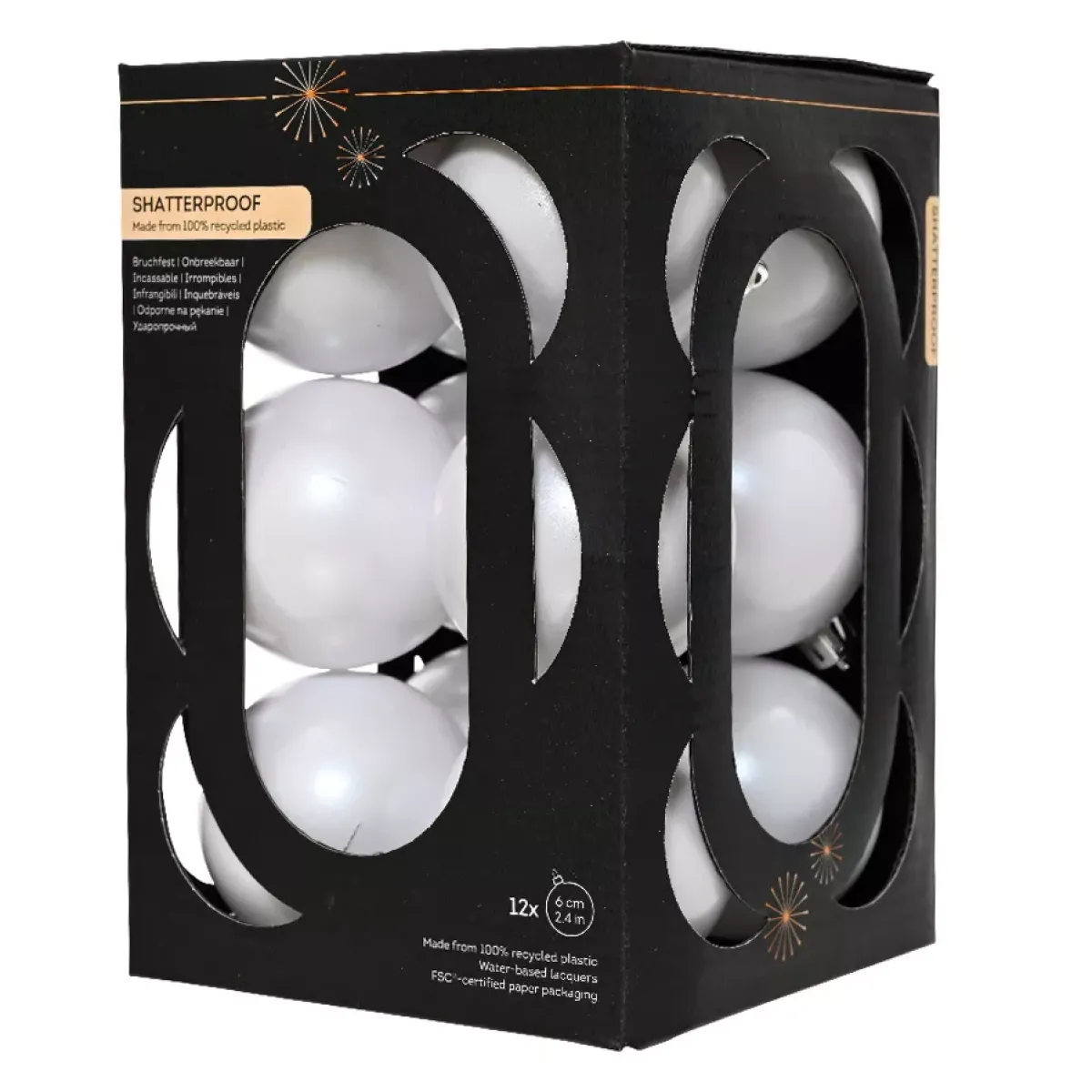 KAEMINGK Palline Di Natale-Set di 12 palline di Natale (D60 mm) Aravis