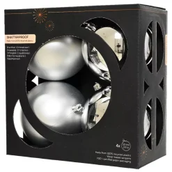 KAEMINGK Palline Di Natale-Set di 4 palline di Natale (D100 mm) Aravis