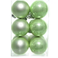 KAEMINGK Palline Di Natale-Set di 12 palline di Natale (D60 mm) Aravis Verde tè matcha