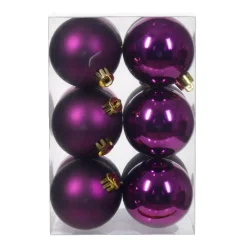 KAEMINGK Palline Di Natale-Set di 12 palline di Natale (D60 mm) Aravis Fico
