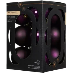 KAEMINGK Palline Di Natale-Set di 12 palline di Natale (D60 mm) Aravis Fico