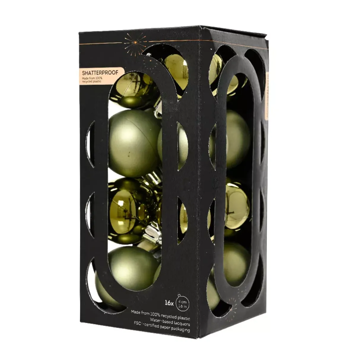 KAEMINGK Palline Di Natale-Set di 16 palline di Natale (D40 mm) Aravis