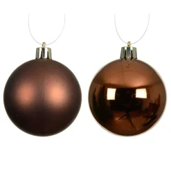 KAEMINGK Palline Di Natale-Set di 6 palline di Natale (D80 mm) Aravis Marrone