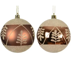 KAEMINGK Palline Di Natale-Set di 12 palline di Natale (D80 mm) Eleganza Marrone