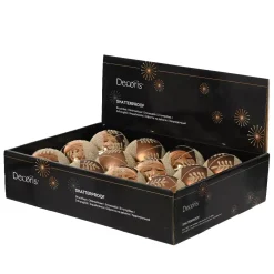KAEMINGK Palline Di Natale-Set di 12 palline di Natale (D80 mm) Eleganza Marrone
