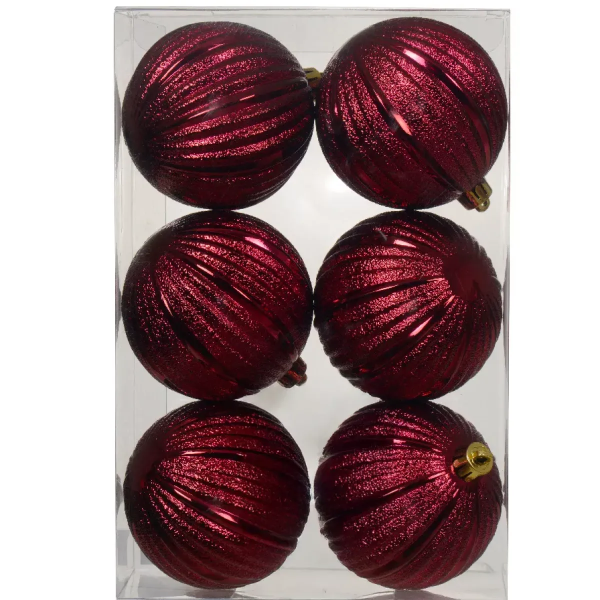 KAEMINGK Palline Di Natale-Set di 6 Palline di Natale (D80 mm) Glitter