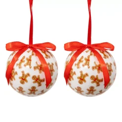 FEERIC LIGHTS Palline Di Natale-Set di 2 palline di Natale (D60 mm) Piccolo Biscotto