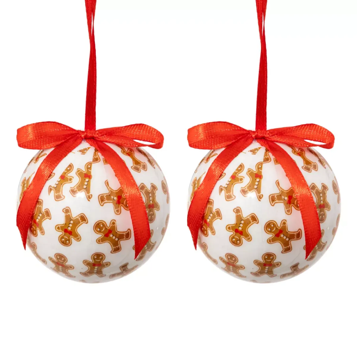 FEERIC LIGHTS Palline Di Natale-Set di 2 palline di Natale (D60 mm) Piccolo Biscotto