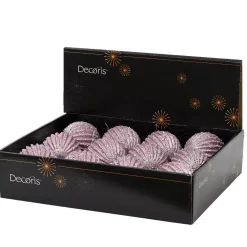 KAEMINGK Palline Di Natale-Set di 12 palline di Natale (D80 mm) Strass luccicanti Lilla