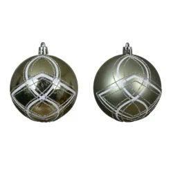 KAEMINGK Palline Di Natale-Set di 12 palline di Natale (D80 mm) Swiss