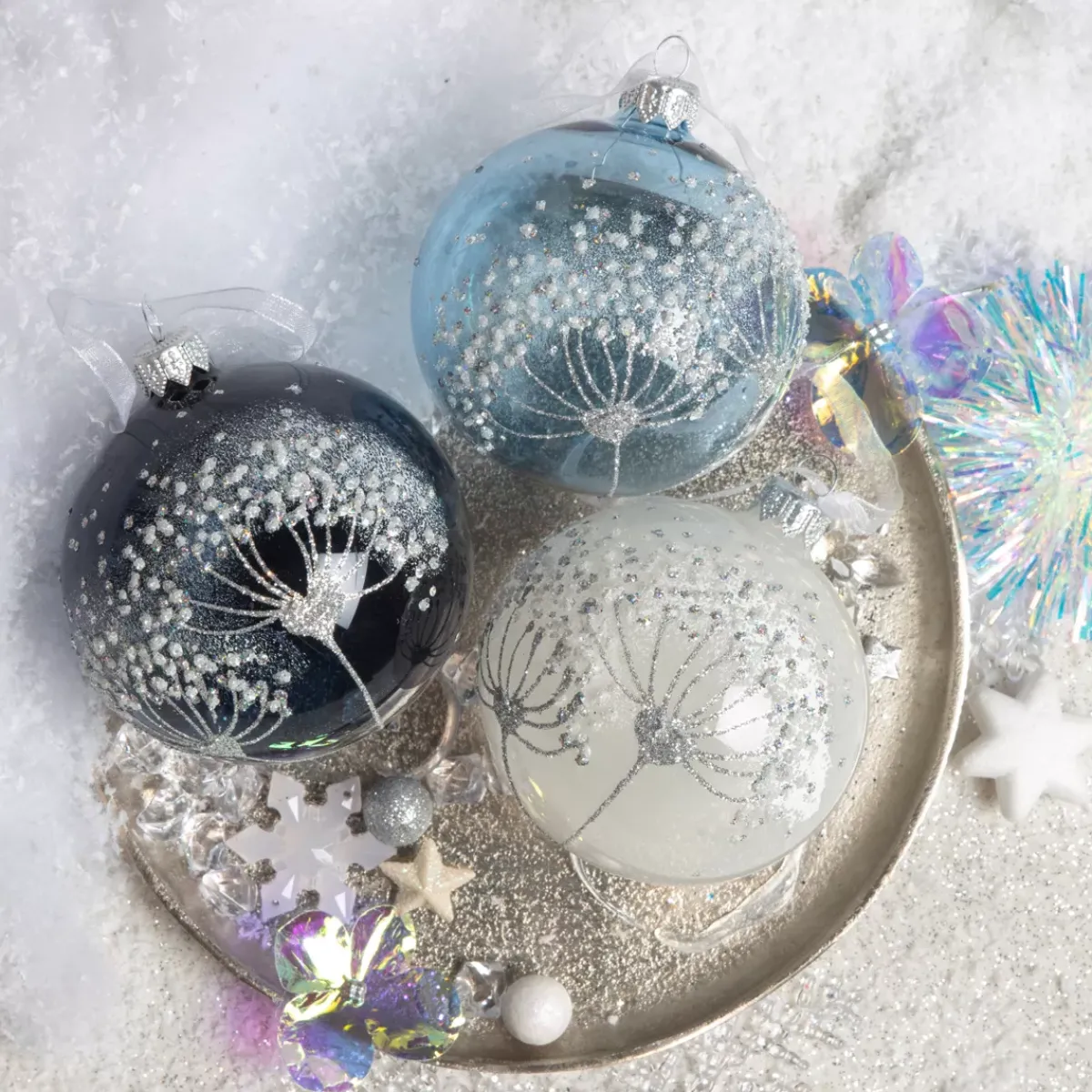 KAEMINGK Palline Di Natale-Set di 6 palline di Natale in vetro (D80 mm) del Caucaso