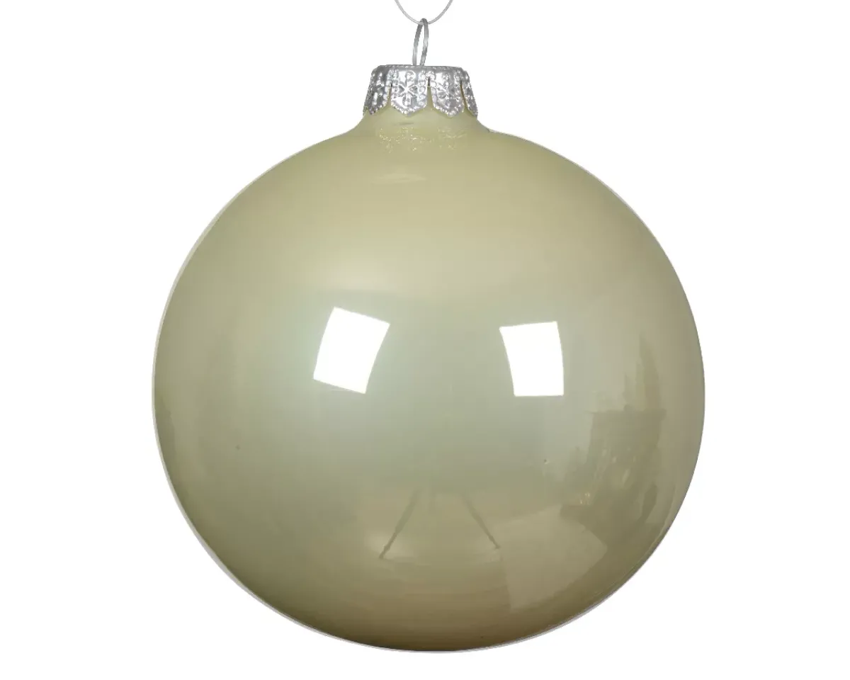 KAEMINGK Palline Di Natale-Set di 4 palline di Natale in vetro (D100 mm) Artico brillante Menta bianca