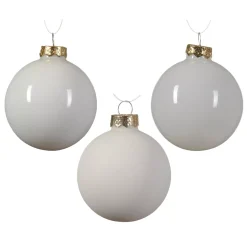 KAEMINGK Palline Di Natale-Set di 21 palline di Natale in vetro assortite Cristallo Bianco lana