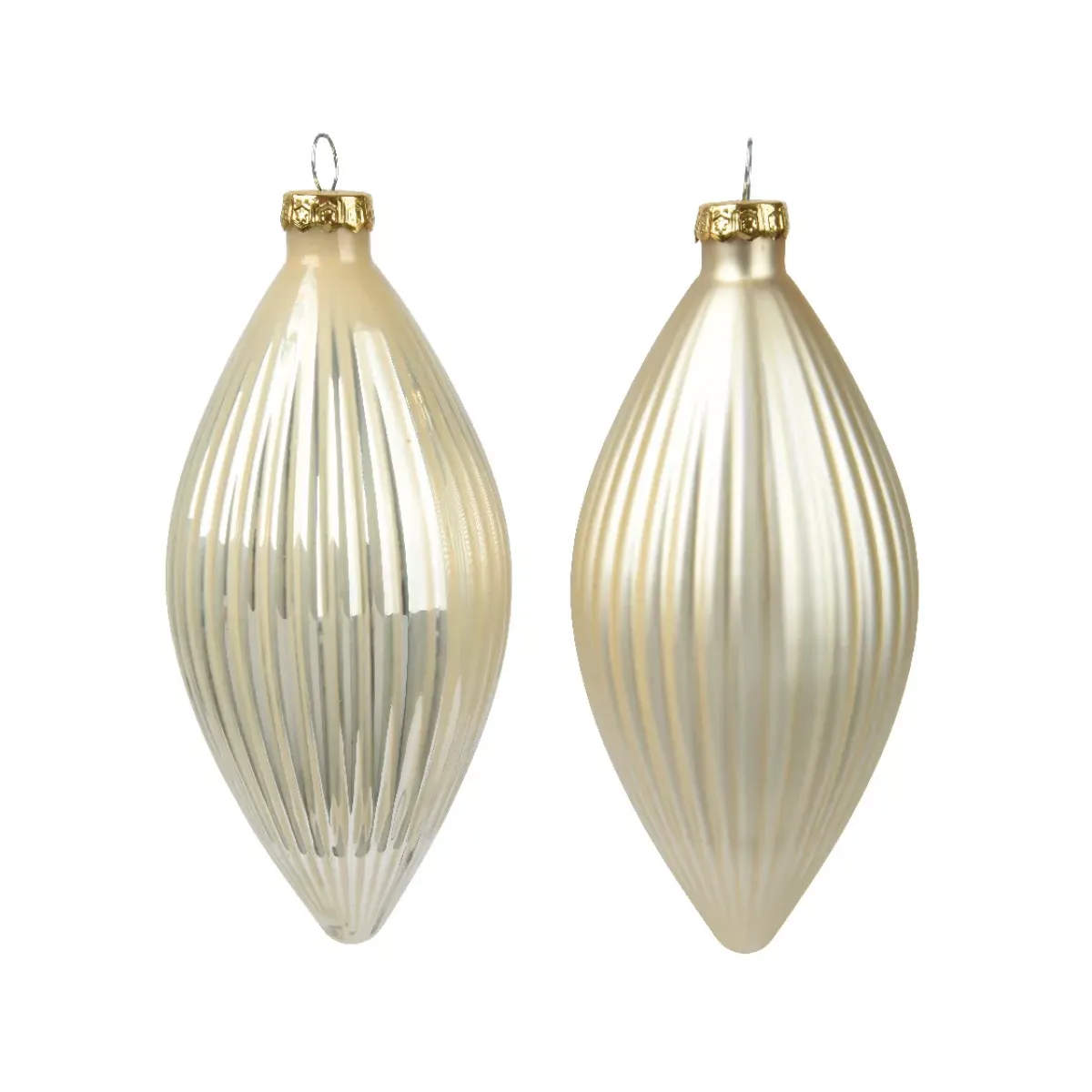 KAEMINGK Palline Di Natale-Set di 3 palline di Natale in vetro (D60 mm) Goccia Preziosa