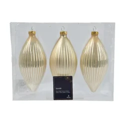 KAEMINGK Palline Di Natale-Set di 3 palline di Natale in vetro (D60 mm) Goccia Preziosa