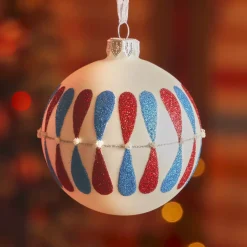 KAEMINGK Palline Di Natale-Set di 6 palline di Natale in vetro (D80 mm) Gocce colorate