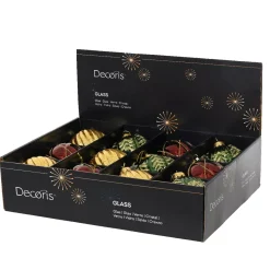 KAEMINGK Palline Di Natale-Set di 12 palline di Natale in vetro (D100 mm) Sogno , verde abete e oro
