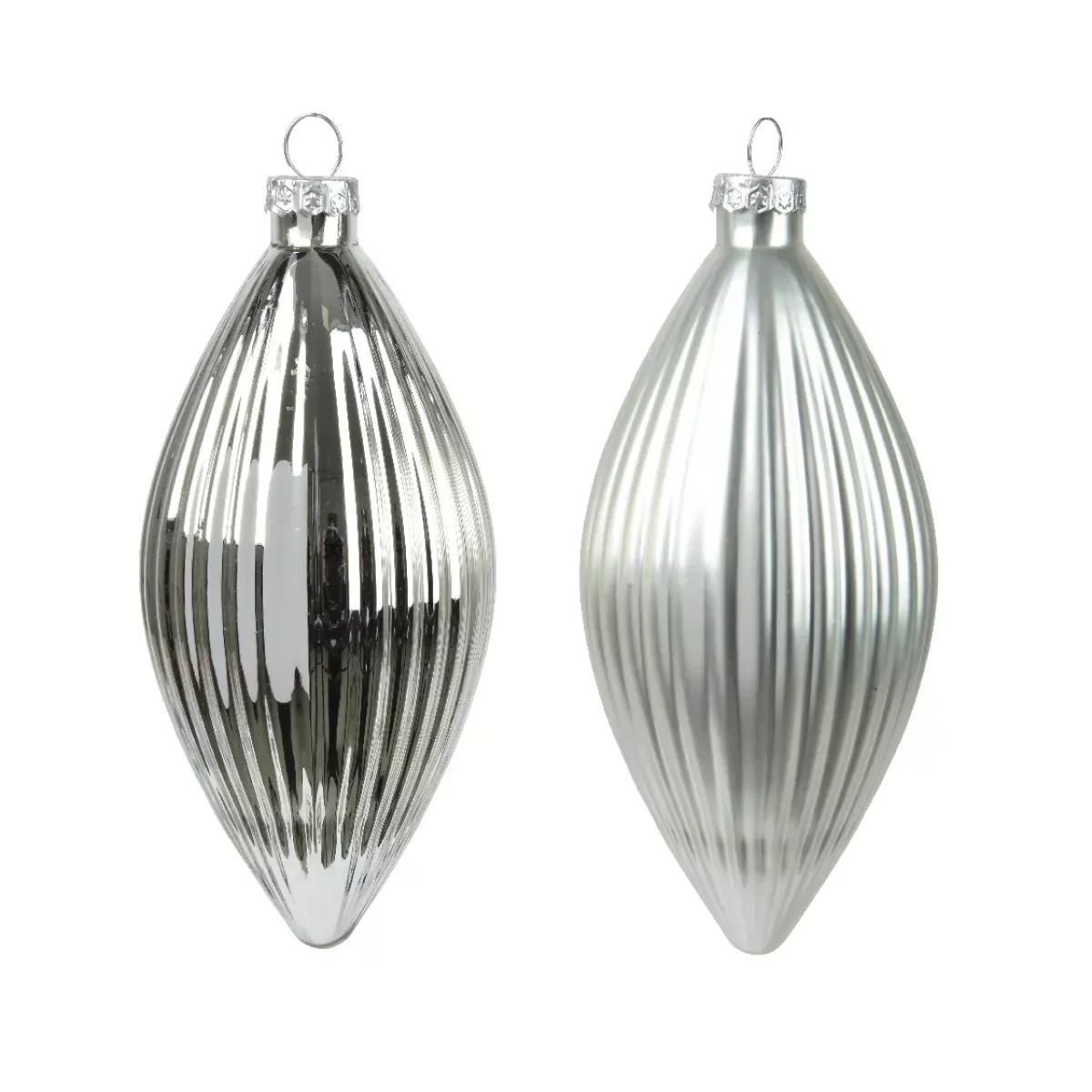 KAEMINGK Palline Di Natale-Set di 3 palline di Natale in vetro (D60 mm) Goccia preziosa