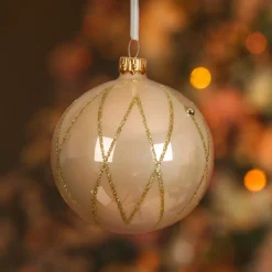 KAEMINGK Palline Di Natale-Set di 6 palline di Natale in vetro (D80 mm) Prestige