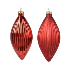 KAEMINGK Palline Di Natale-Set di 3 palline di Natale in vetro (D60 mm) Goccia Preziosa