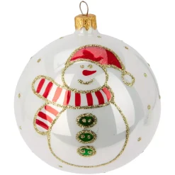 KOOPMAN Palline Di Natale-Set di 6 palline di Natale in vetro (D100 mm) Tenerezze perlato