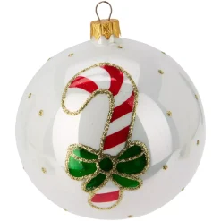 KOOPMAN Palline Di Natale-Set di 6 palline di Natale in vetro (D100 mm) Tenerezze perlato
