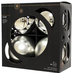 KAEMINGK Palline Di Natale-Set di 4 palline di Natale in vetro (D100 mm) Boreale