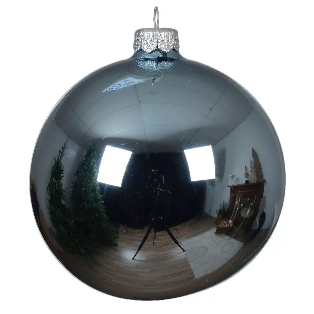 KAEMINGK Palline Di Natale-Set di 4 palline di Natale in vetro (D100 mm) Artico brillante Blu ghiacciato