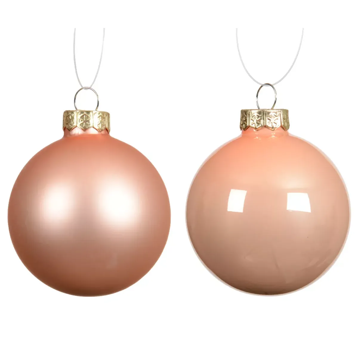 KAEMINGK Palline Di Natale-Set di 6 palline di Natale in vetro (D80 mm) Boreale Pesca