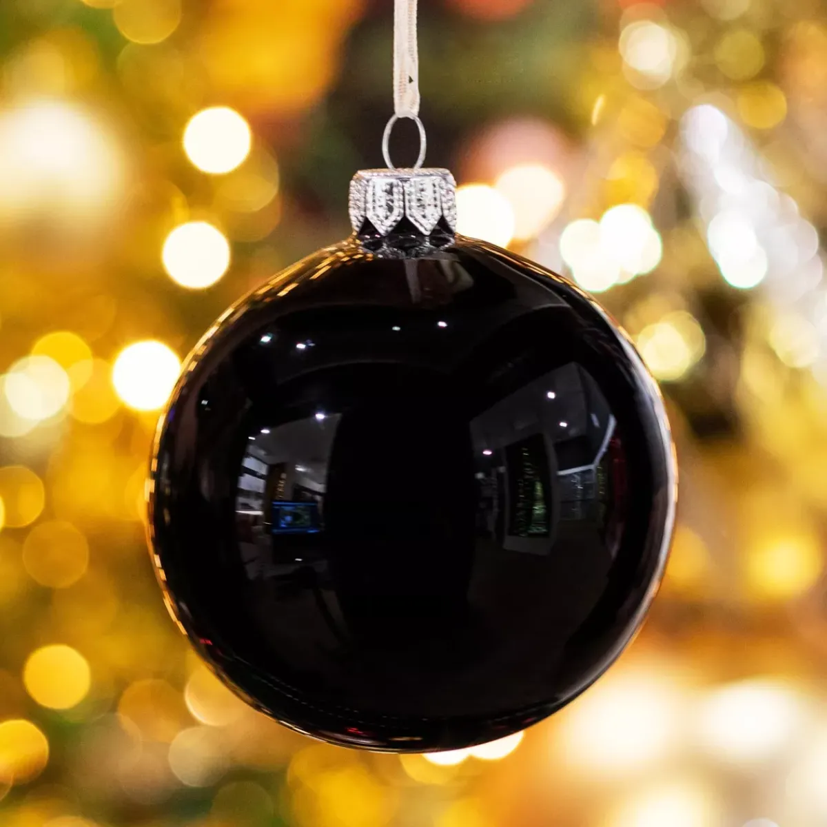 KAEMINGK Palline Di Natale-Set di 4 palline di Natale in vetro (D100 mm) Artico brillante