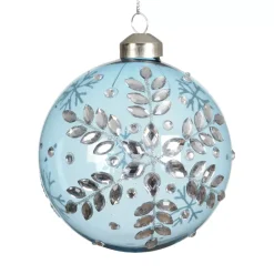 KAEMINGK Palline Di Natale-Set di 2 palline di Natale in vetro (D100 mm) Ghiaccio di diamante