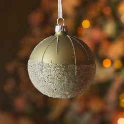 KAEMINGK Palline Di Natale-Set di 6 palline di Natale in vetro (D80 mm) Ballotine