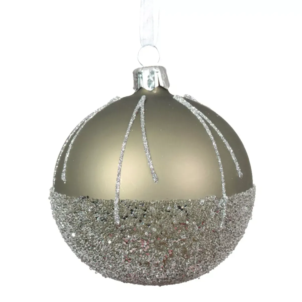 KAEMINGK Palline Di Natale-Set di 6 palline di Natale in vetro (D80 mm) Ballotine