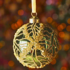 KAEMINGK Palline Di Natale-Set di 3 palline di Natale in vetro (D80 mm) Shiny glitter